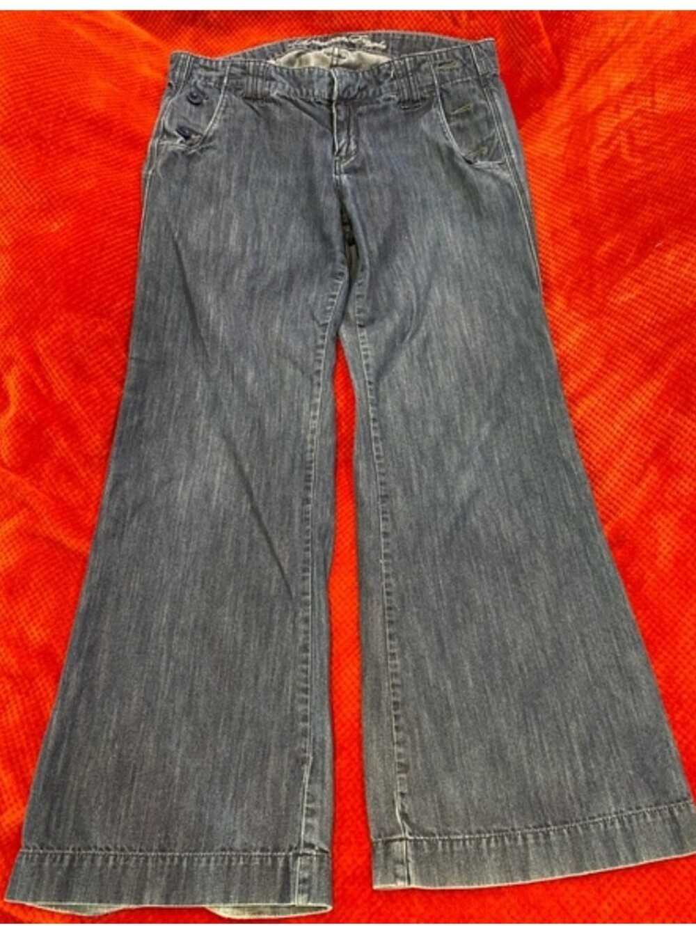 American Eagle Dark Wash Denim Wide Leg Trouser Jeans